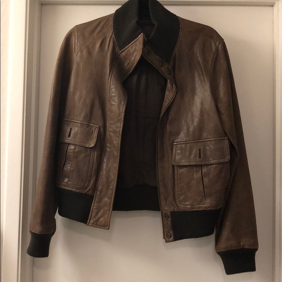 GAP Jackets & Coats Brown Genuine Leather Gap Jacket Poshmark